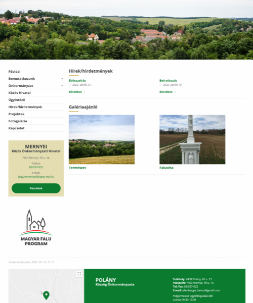 Polány község honlapja