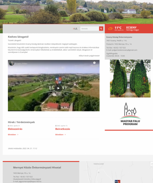 Ecseny község honlapja